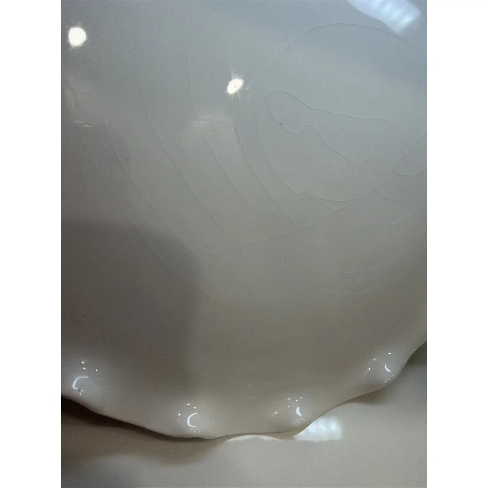 Williams Sonoma White Ceramic Round Glossy Cake Stands Set of 2 Made in Italy